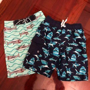 2 Boys Swimsuit Shorts - Size Medium